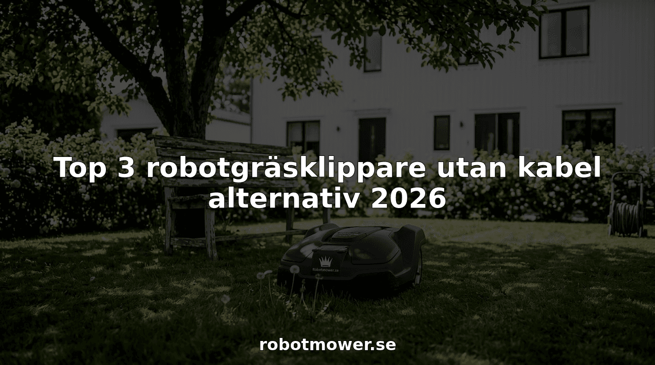 Top 3 robotgräsklippare utan kabel alternativ 2026