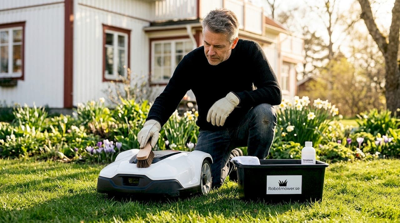Professionell underhållsplan robotgräsklippare 2026
