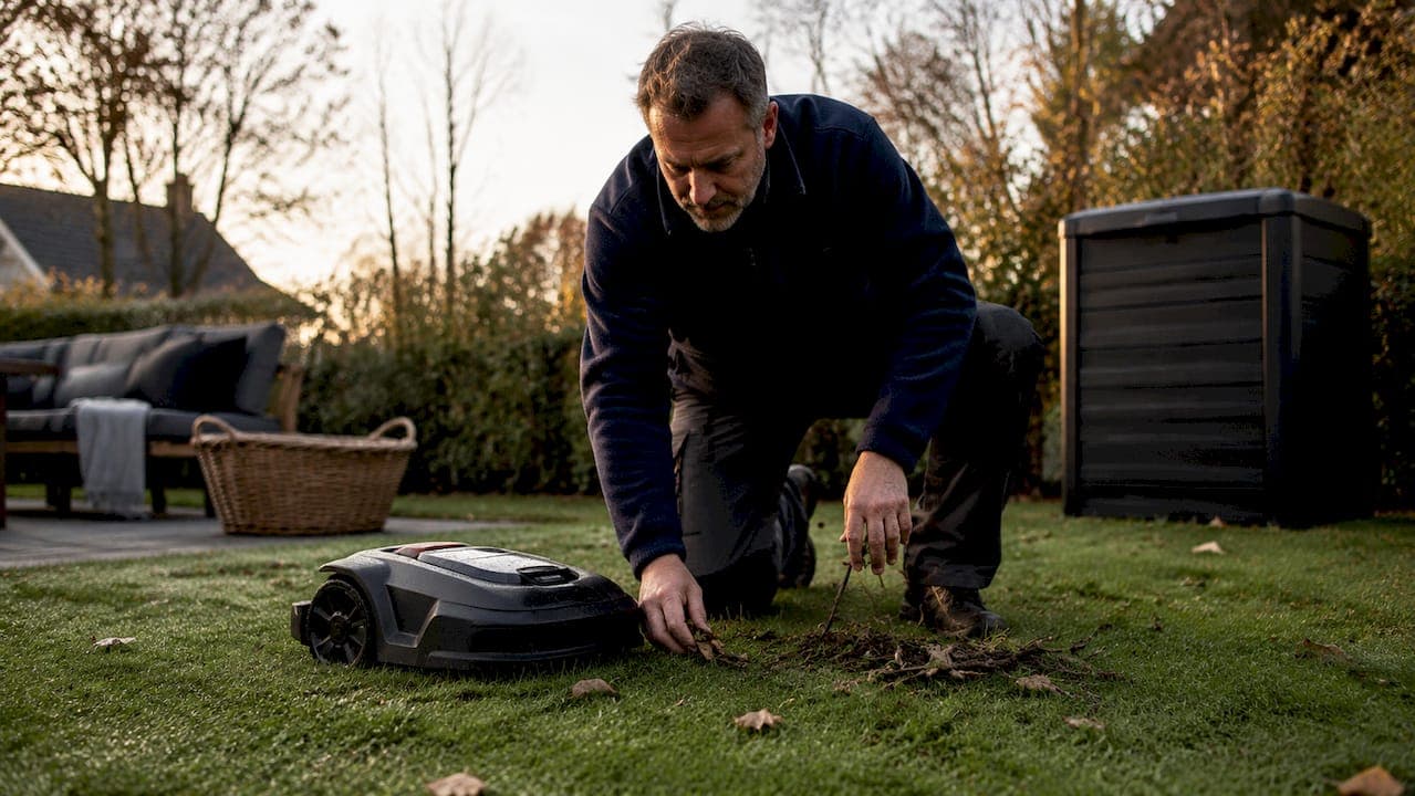 Robotklippare höst: städa undan på rätt sätt
